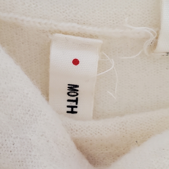 Moth anthropologie wool cashmere mohair cream medium sweater - Picture 2 of 9